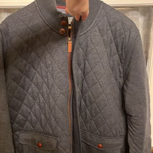 Ted Baker Grey Lined Quilted Coat - Picture 8 of 16